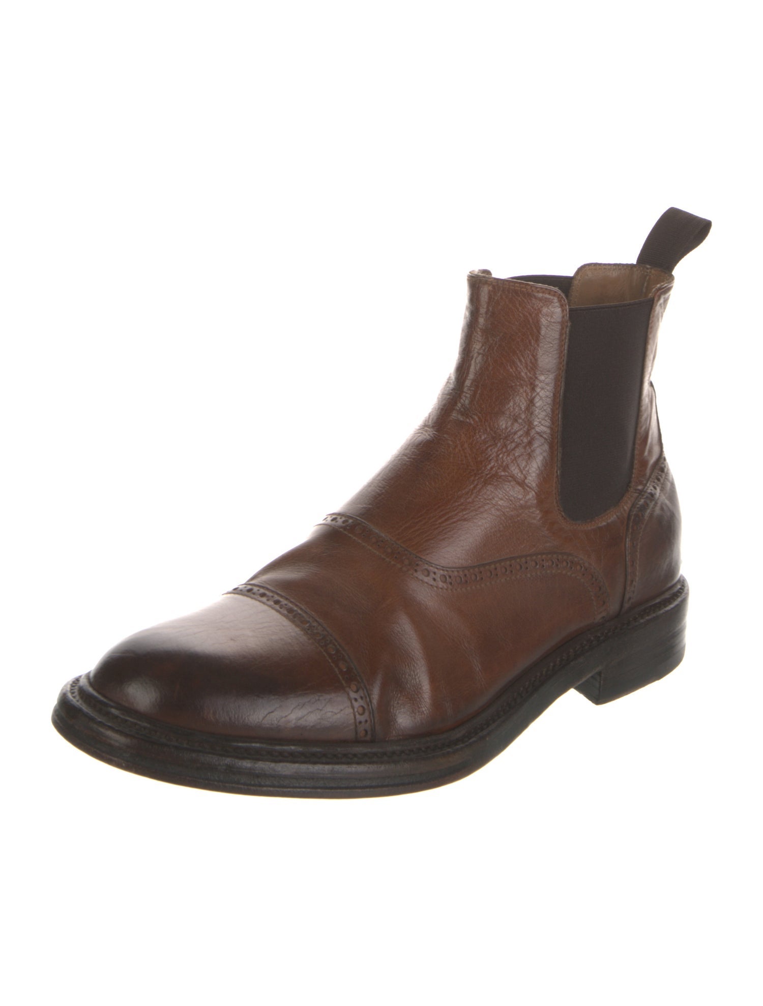 Eleventy Leather Chelsea Boots