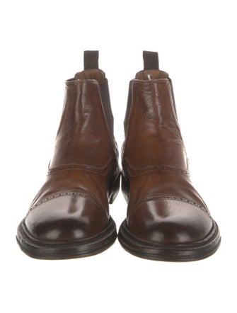 Eleventy Leather Chelsea Boots