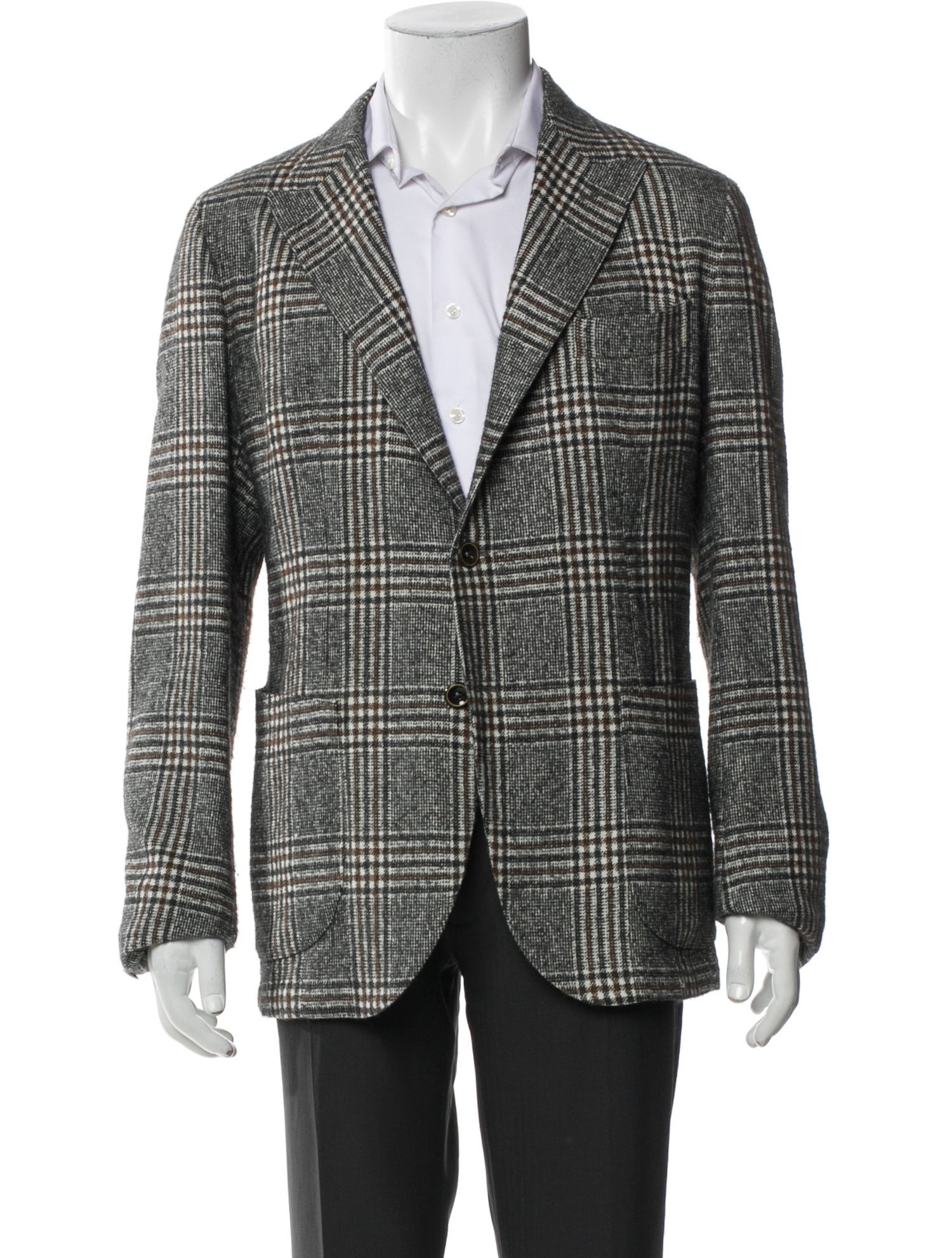 Eleventy Plaid Print Blazer
