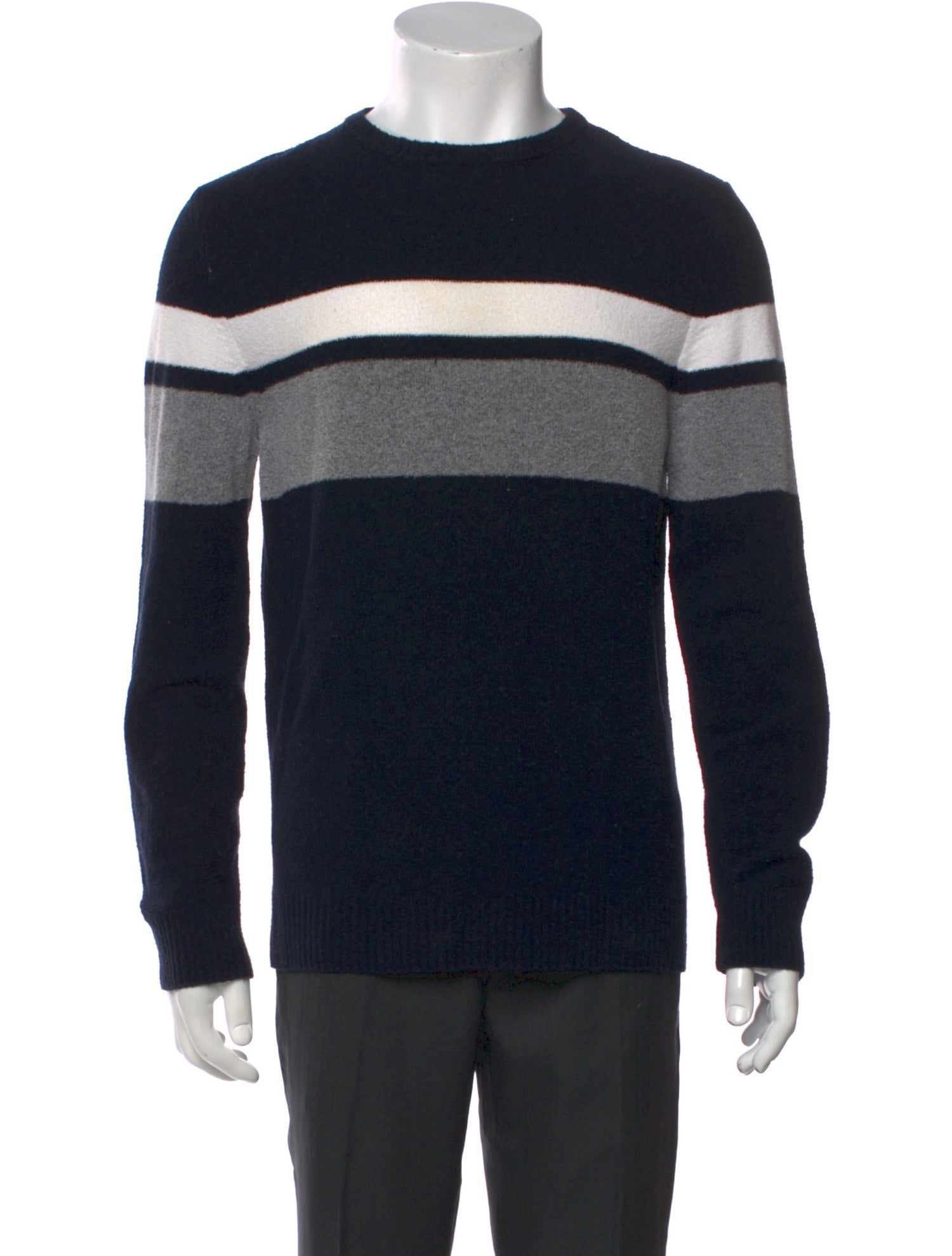 Eleventy Striped Crew Neck Pullover