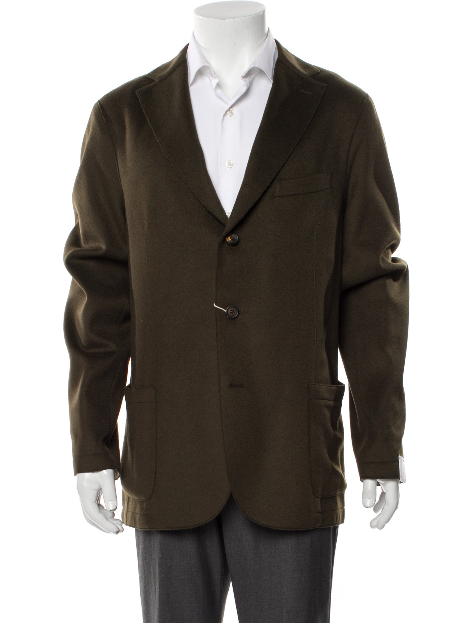Eleventy Wool Raw-Edge Trim Sport Coat