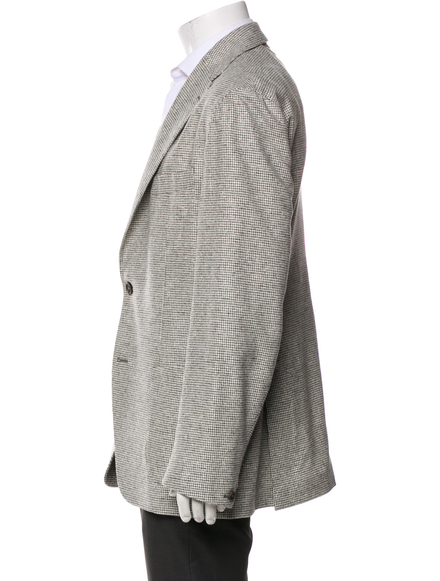 Eleventy Wool Plaid Print Blazer