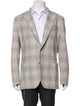 Eleventy Wool Striped Patterned Blazer