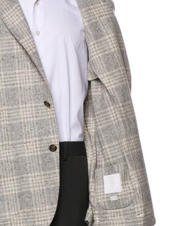 Eleventy Wool Striped Patterned Blazer