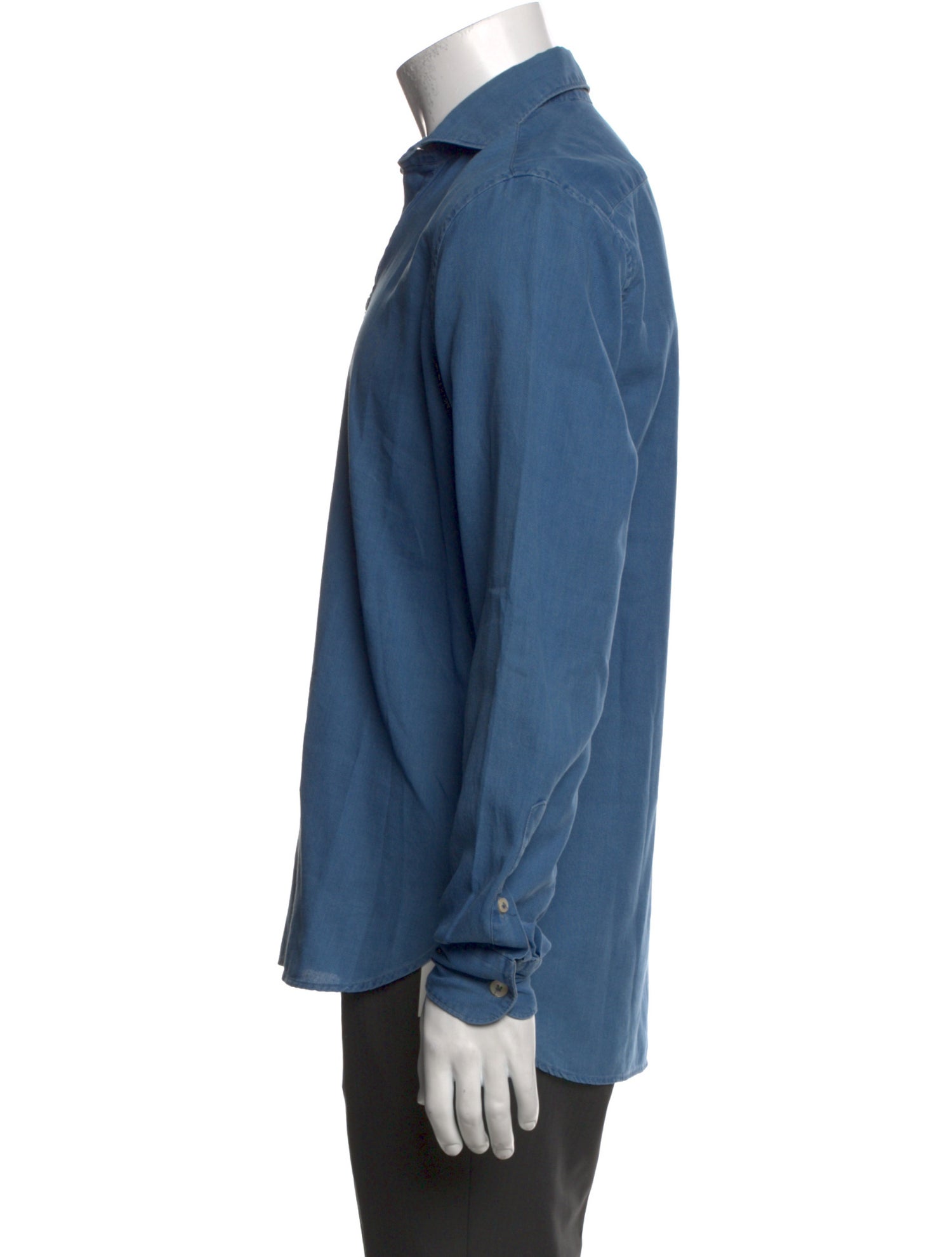 Eleventy Long Sleeve Denim Shirt