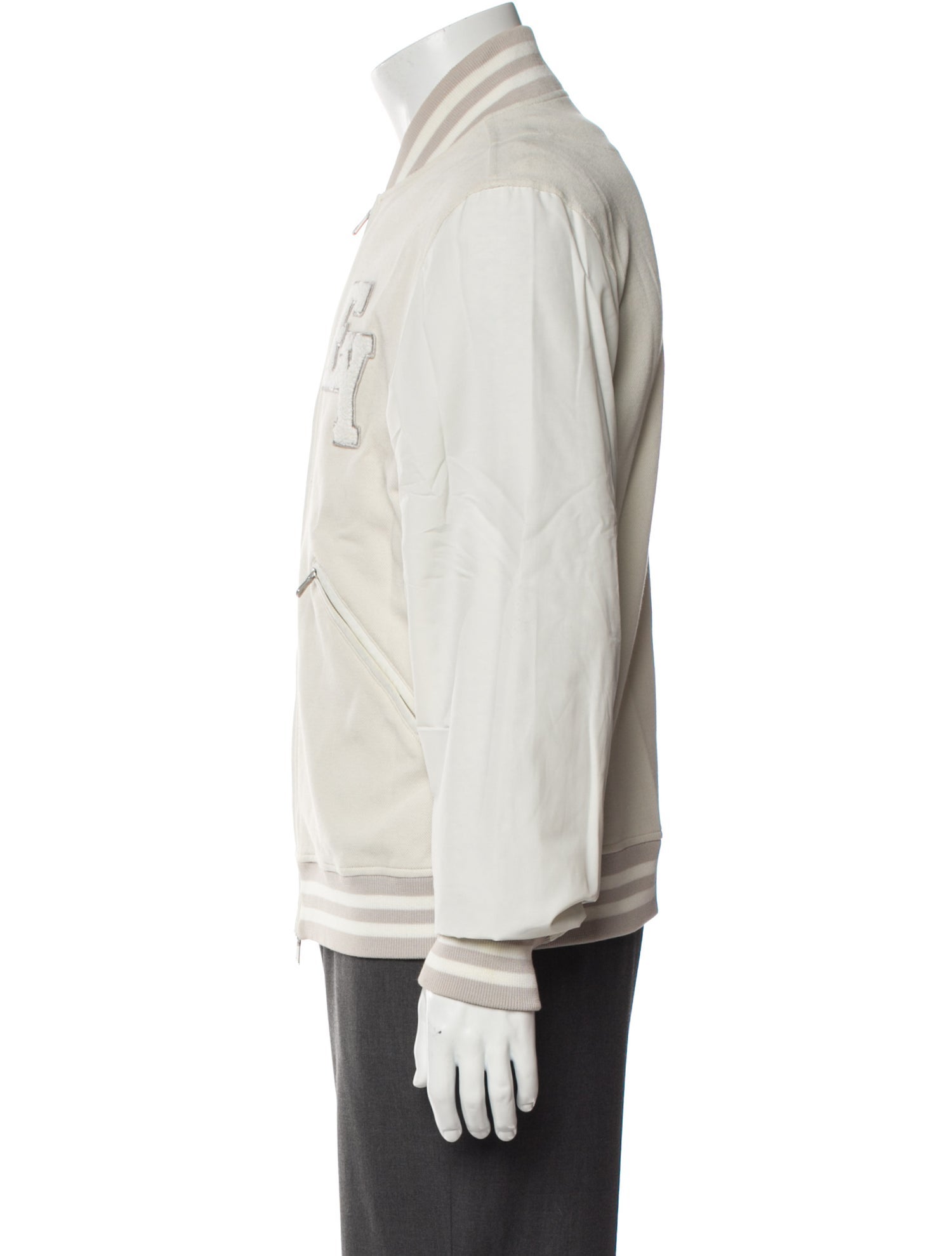 Eleventy Striped Bomber Jacket