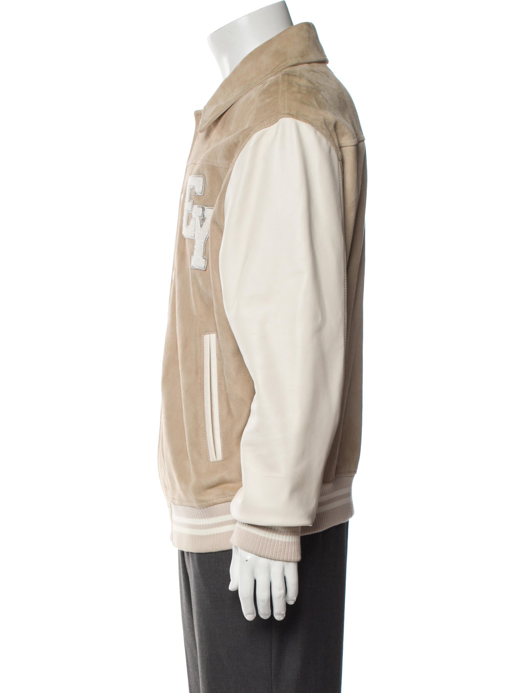 Eleventy Lamb Leather Graphic Print Trucker Jacket