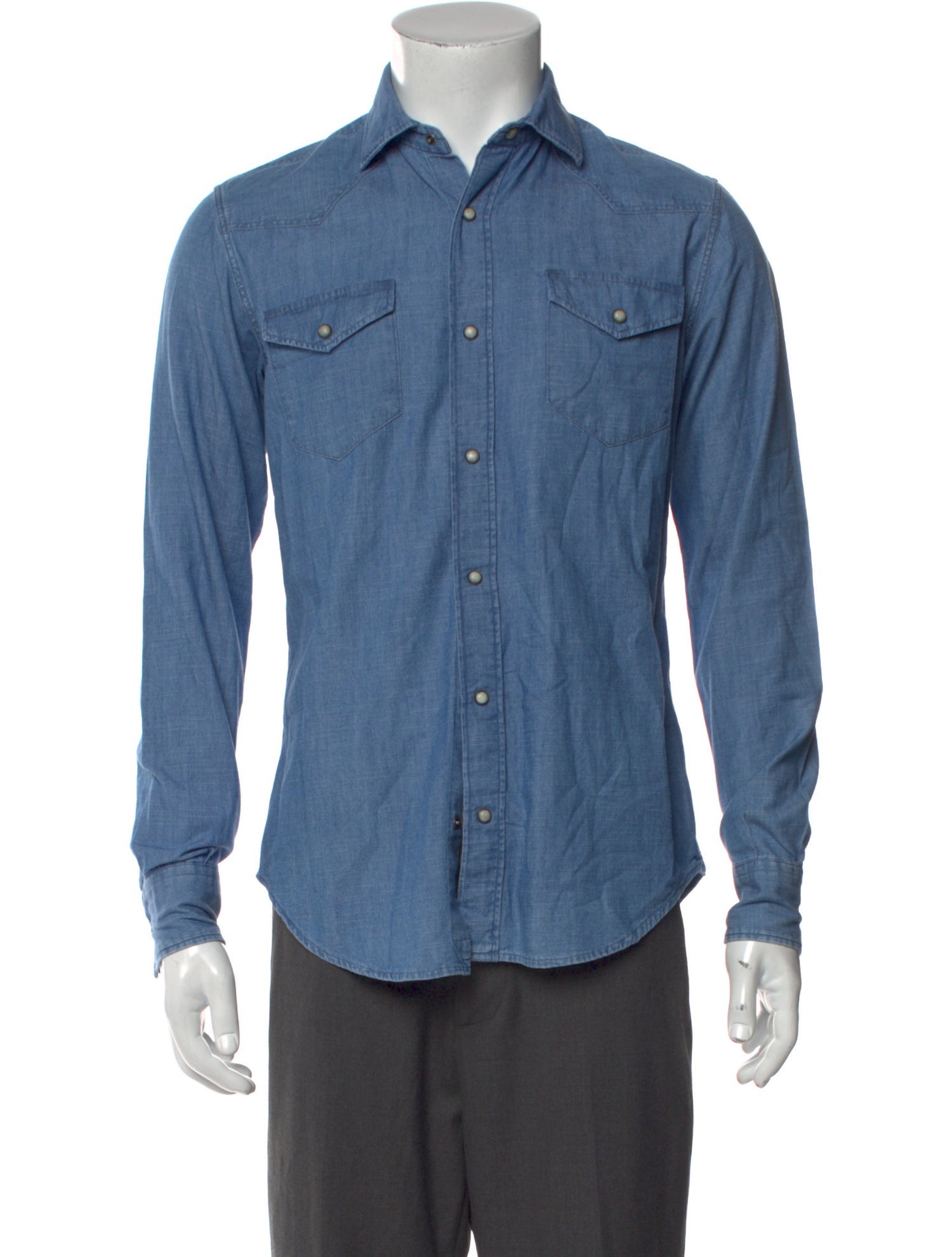 Eleventy Long Sleeve Denim Shirt