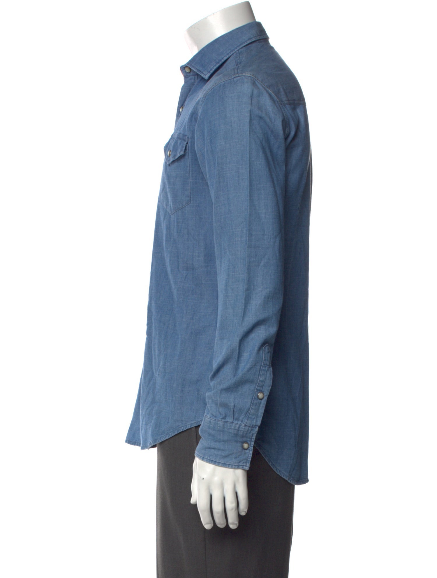 Eleventy Long Sleeve Denim Shirt