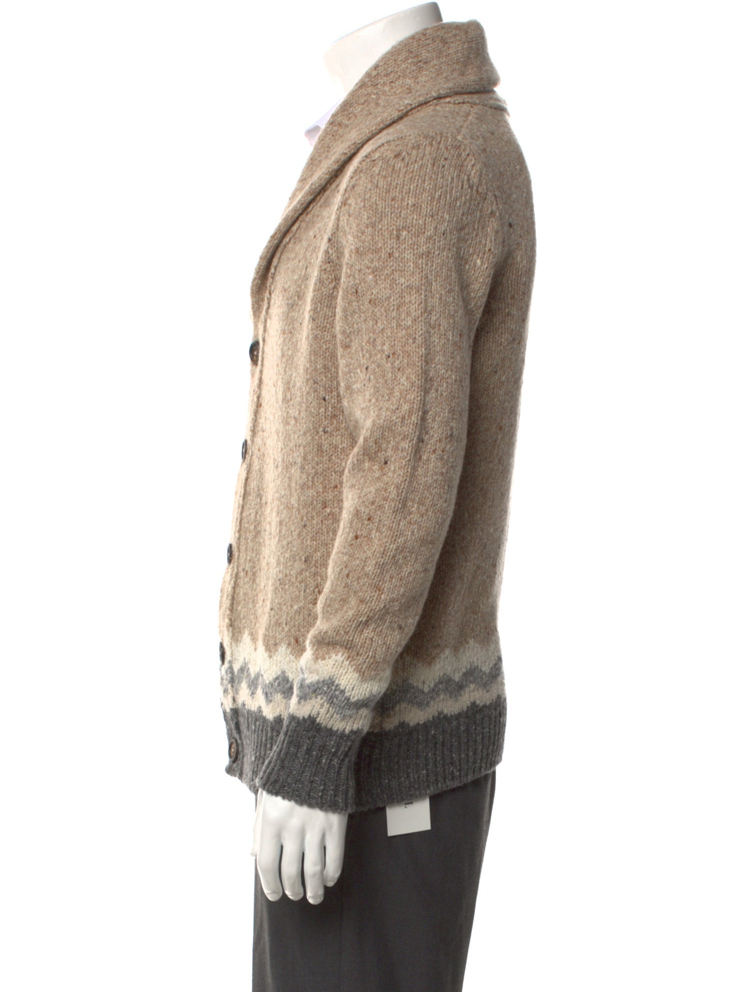 Eleventy Wool Striped Cardigan