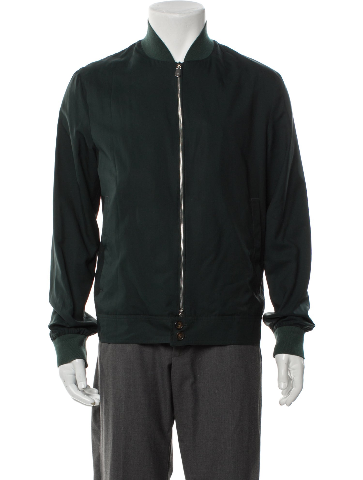 Eleventy Silk Bomber Jacket