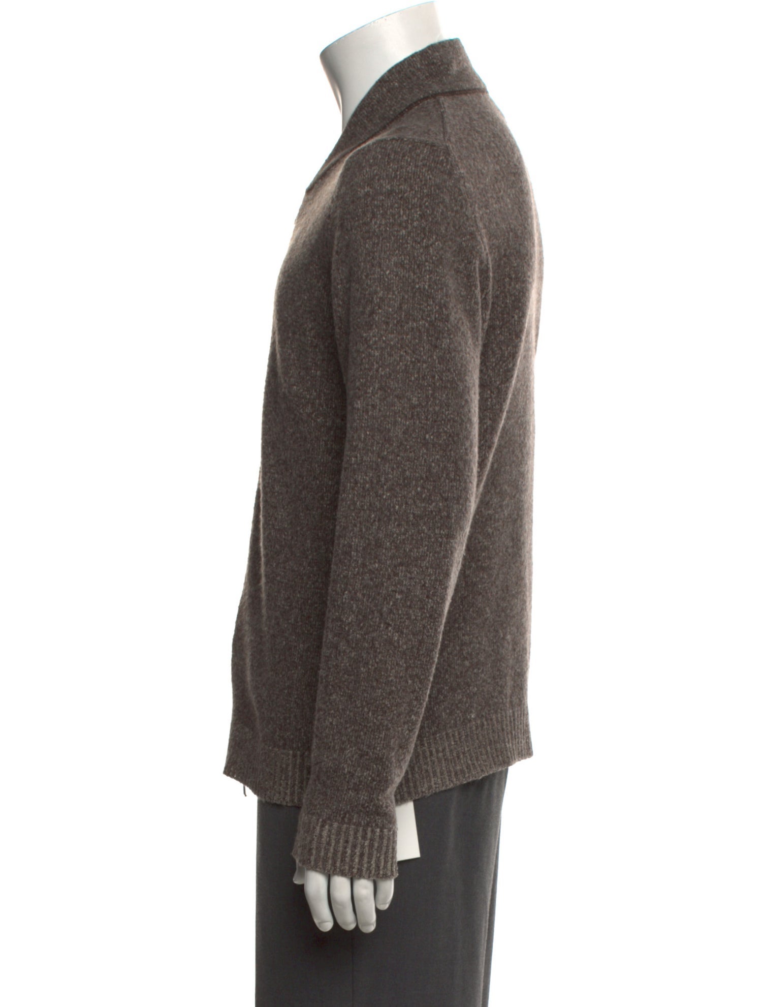 Eleventy Wool Mock Neck Cardigan