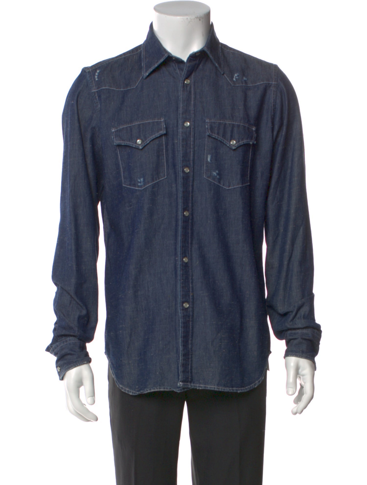 Eleventy Long Sleeve Denim Shirt