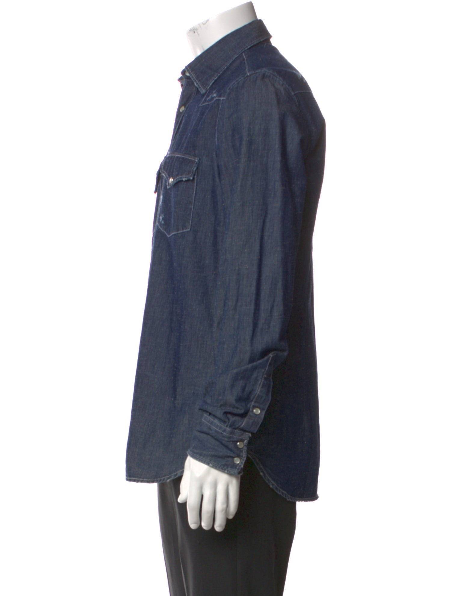 Eleventy Long Sleeve Denim Shirt