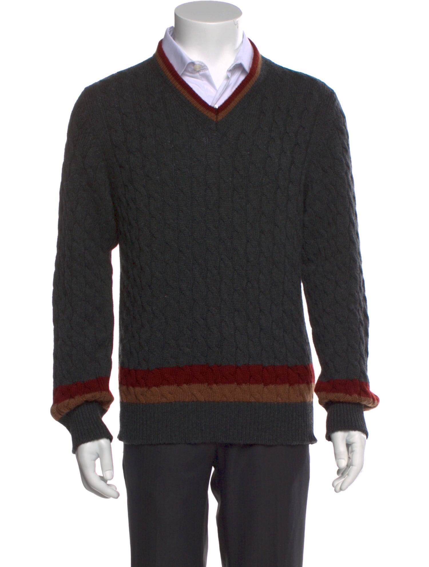Eleventy Cashmere Striped Pullover