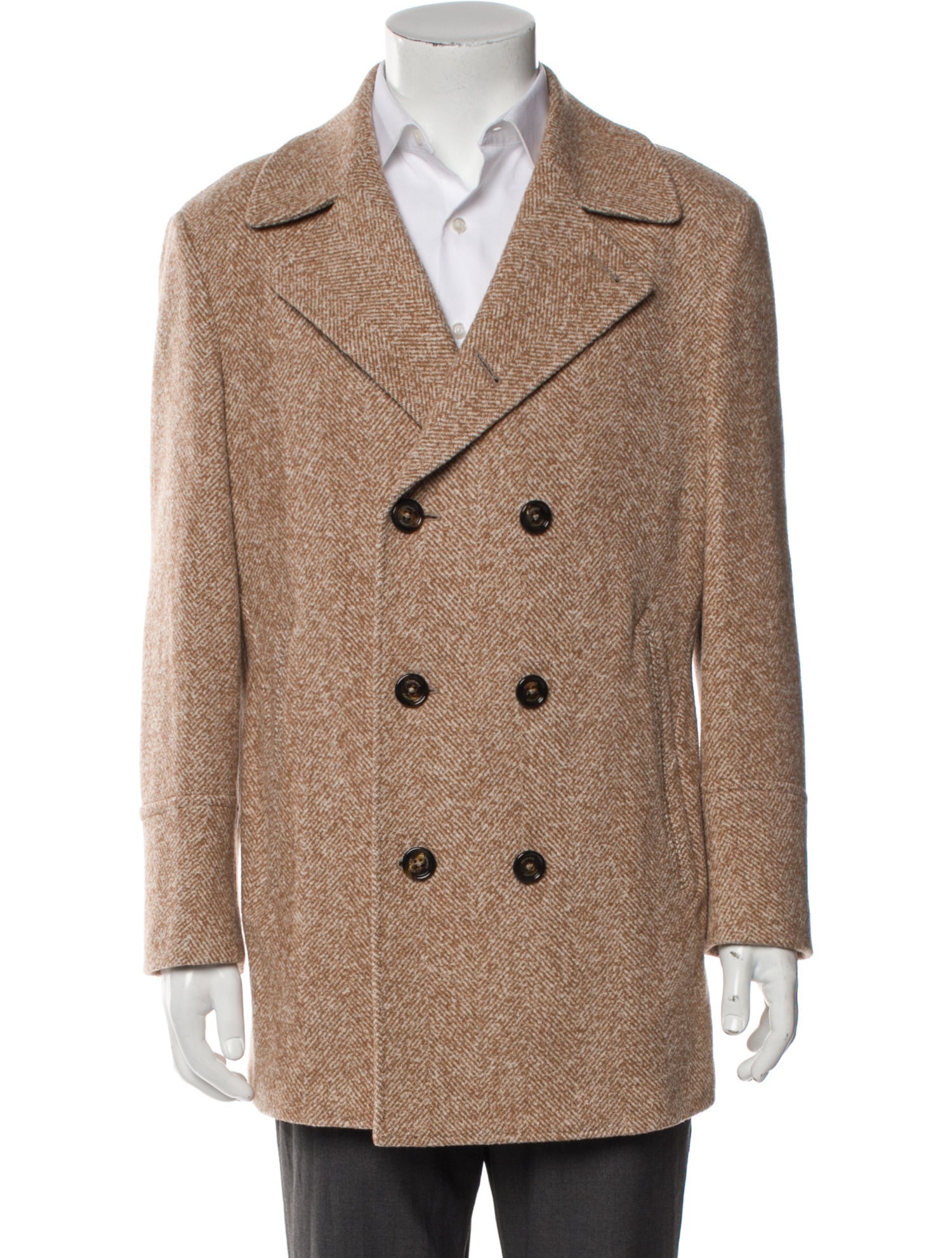Eleventy Tweed Pattern Peacoat