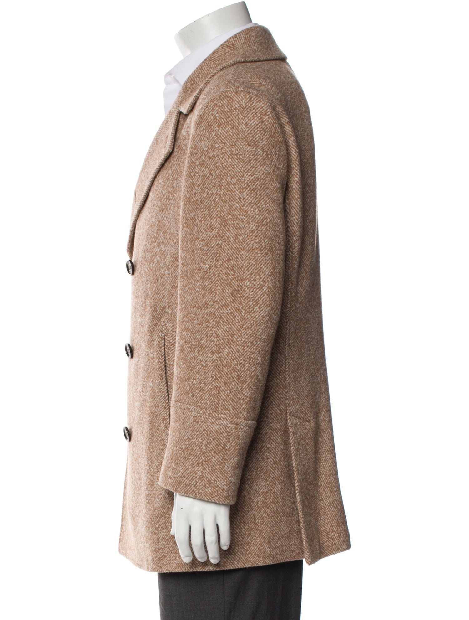 Eleventy Tweed Pattern Peacoat