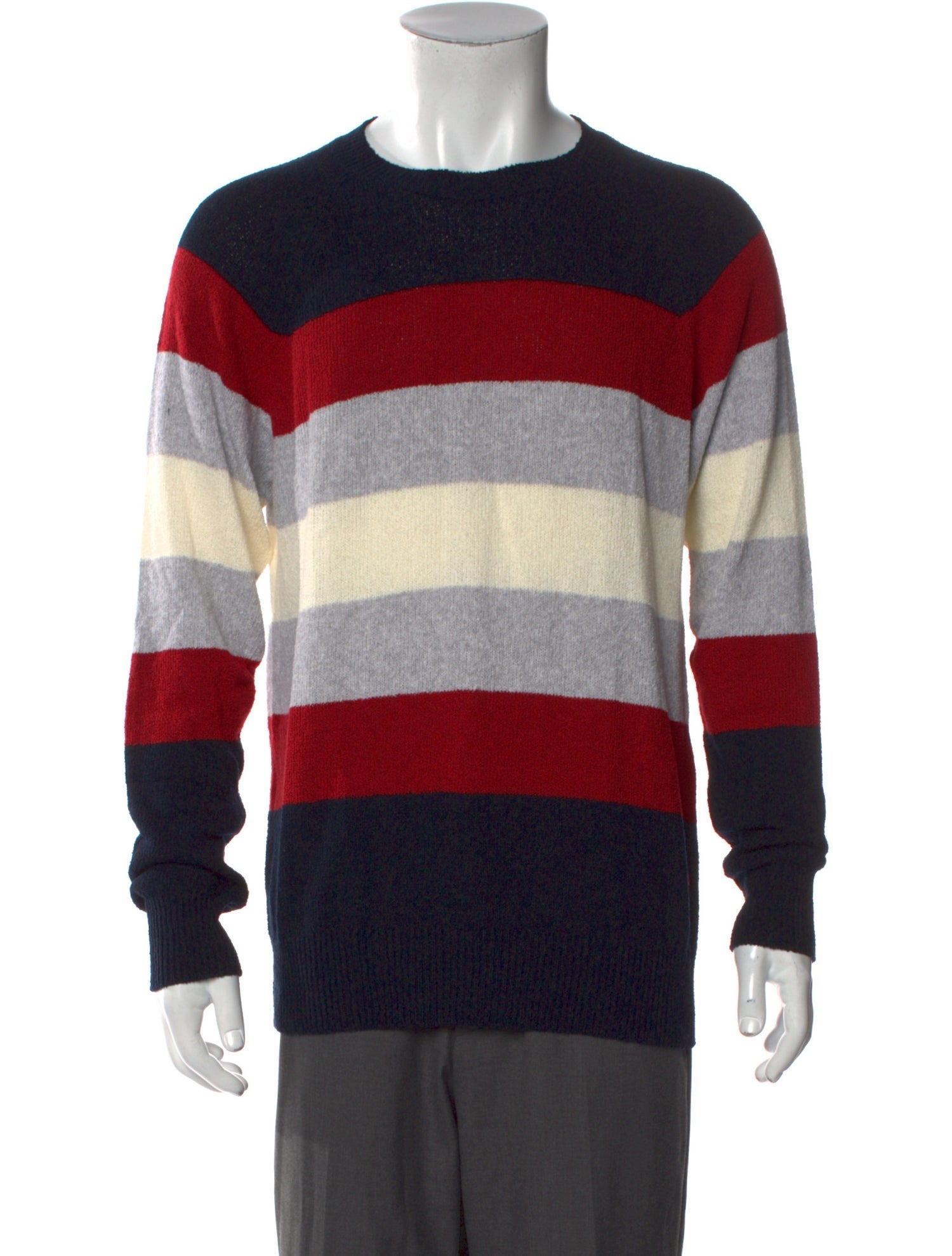 Eleventy Striped Crew Neck Pullover