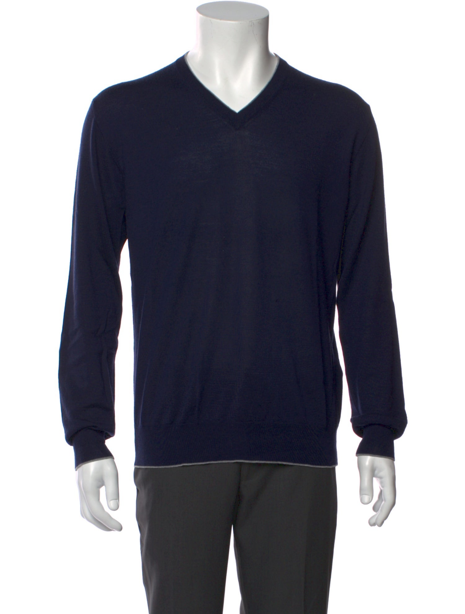Eleventy Merino Wool V-Neck Pullover