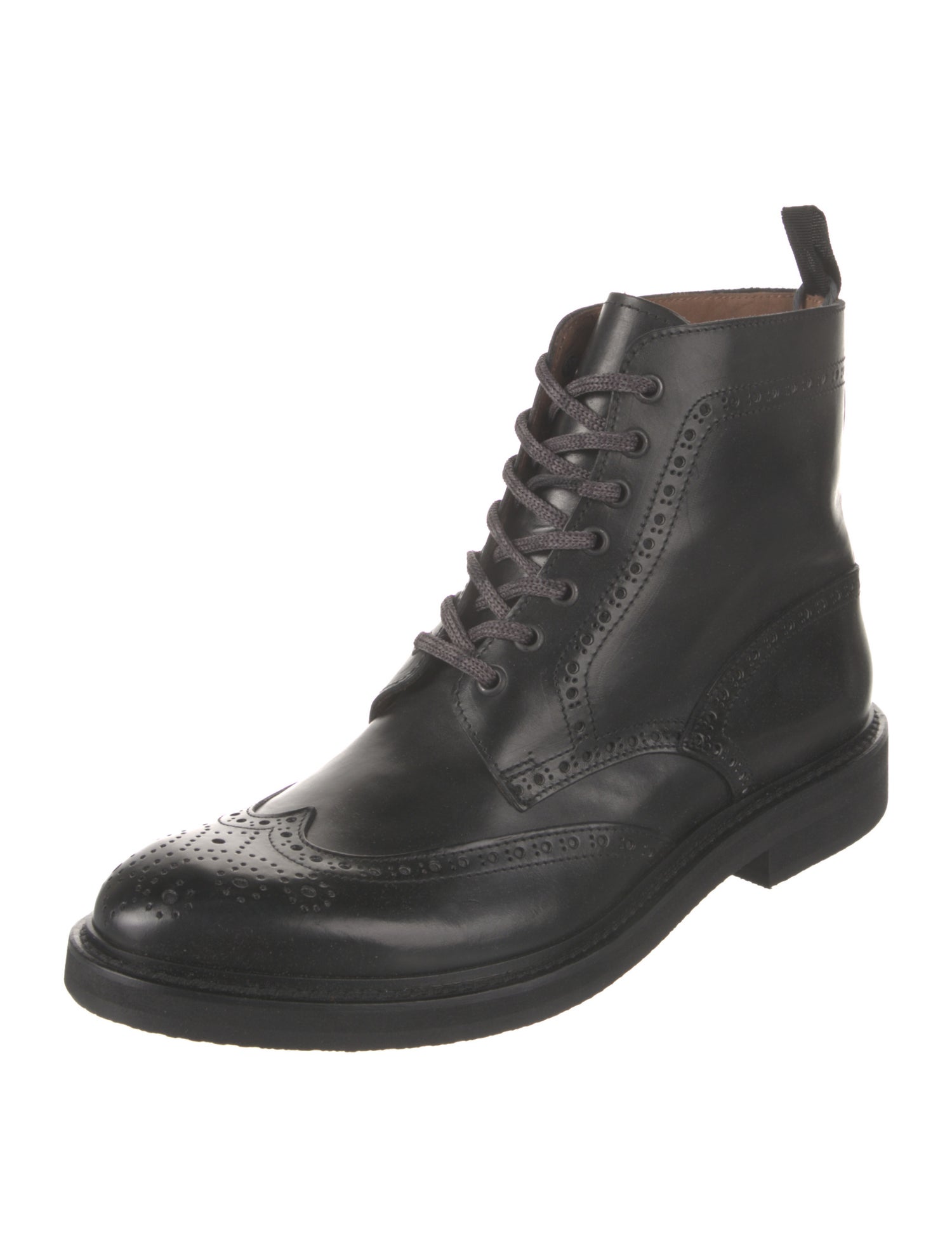 Eleventy Leather Lace-Up Boots