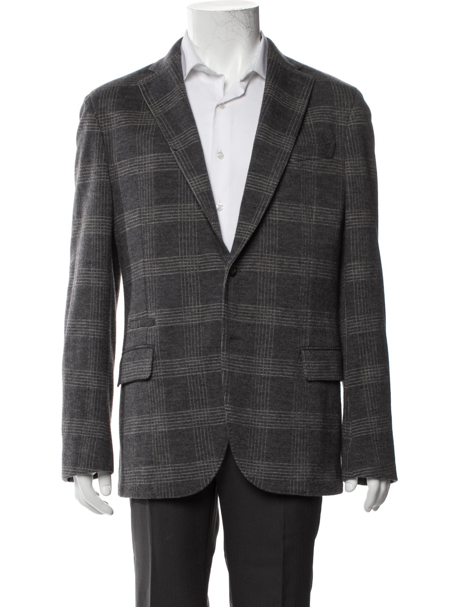Eleventy Wool Plaid Print Sport Coat