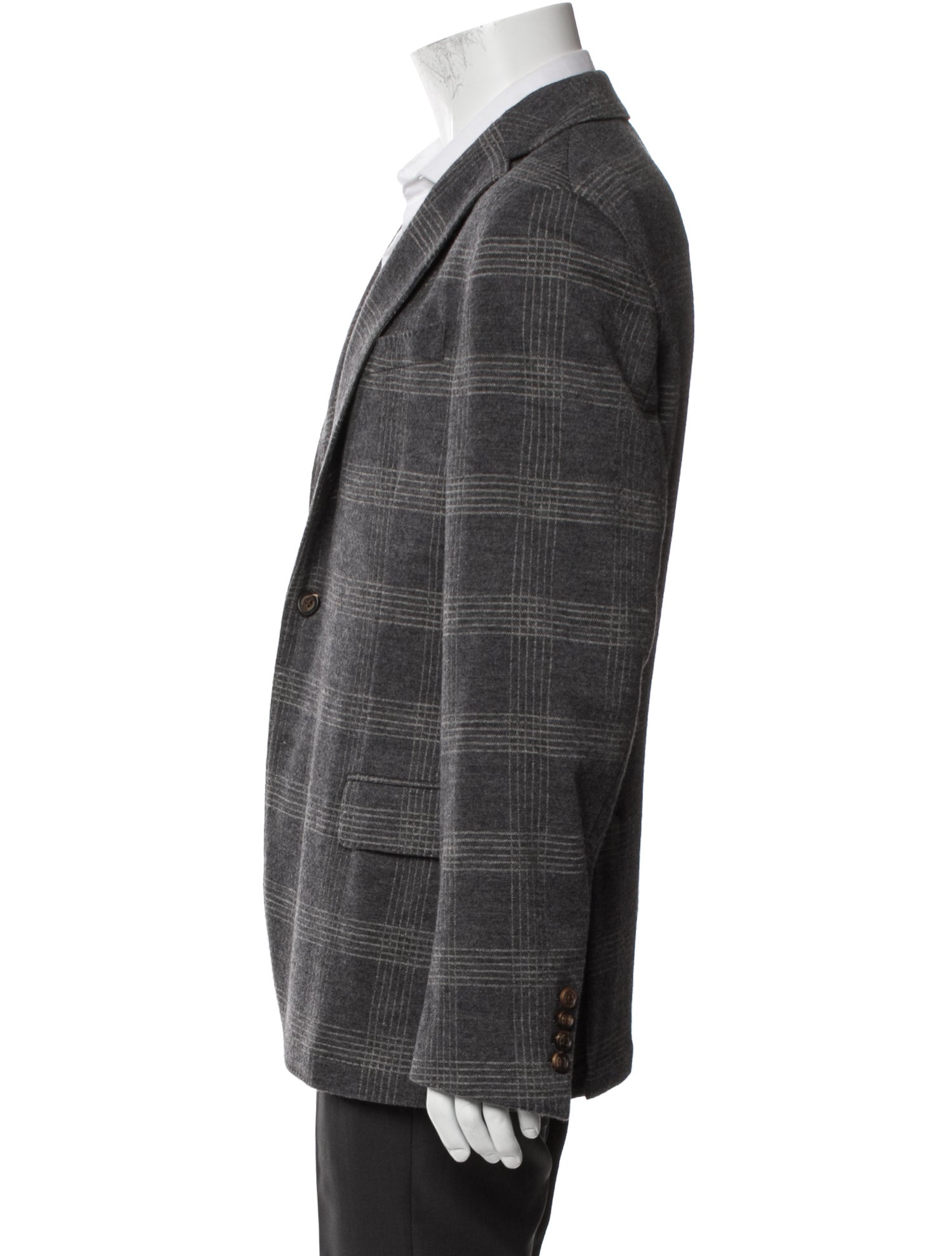 Eleventy Wool Plaid Print Sport Coat