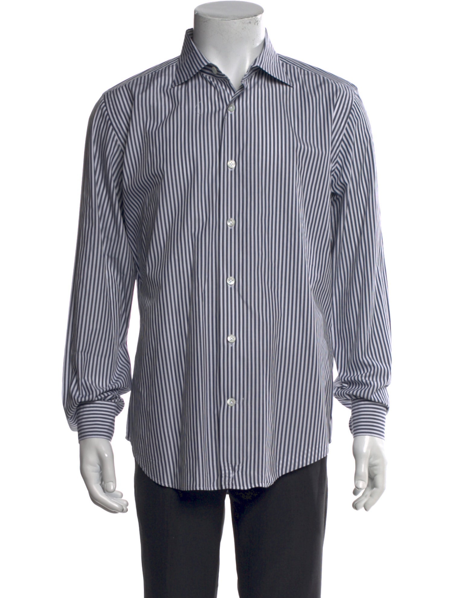 Eleventy Striped Long Sleeve Dress Shirt