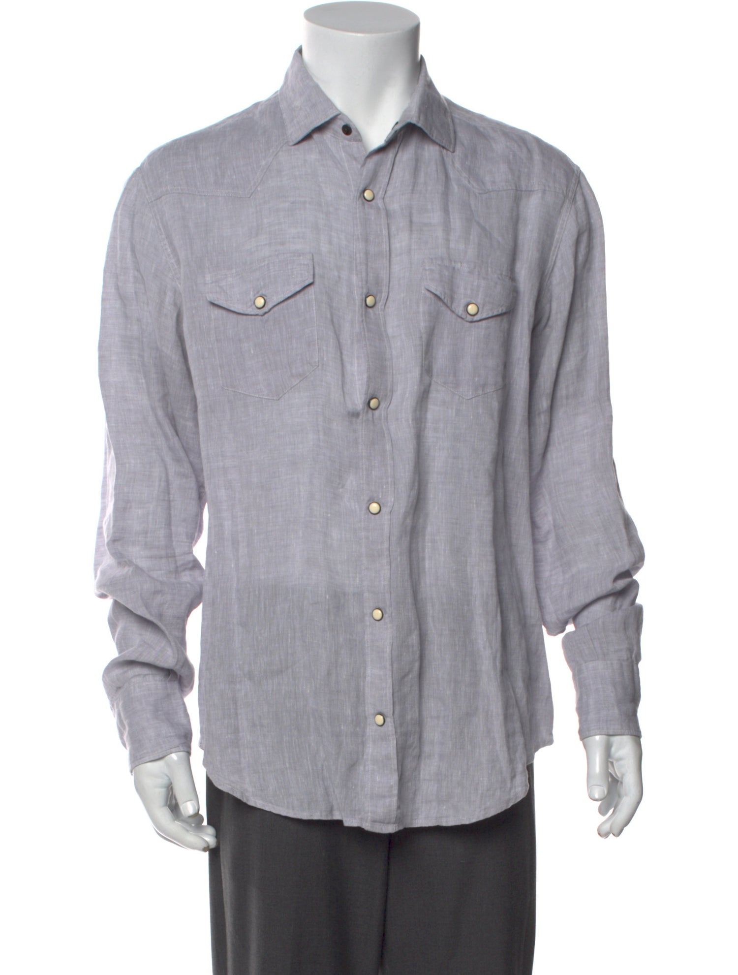 Eleventy Linen Long Sleeve Shirt