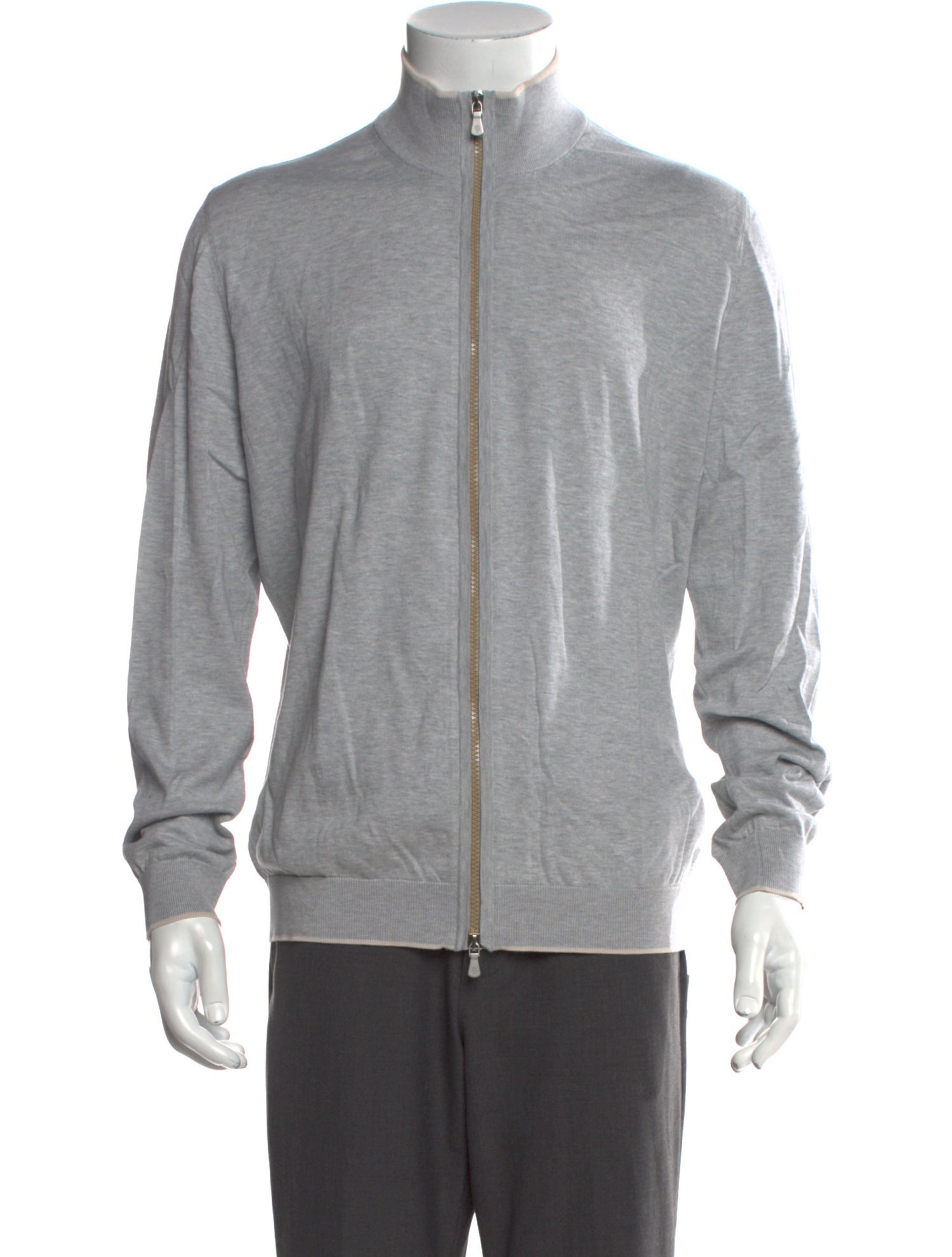 Eleventy Mock Neck Long Sleeve Cardigan