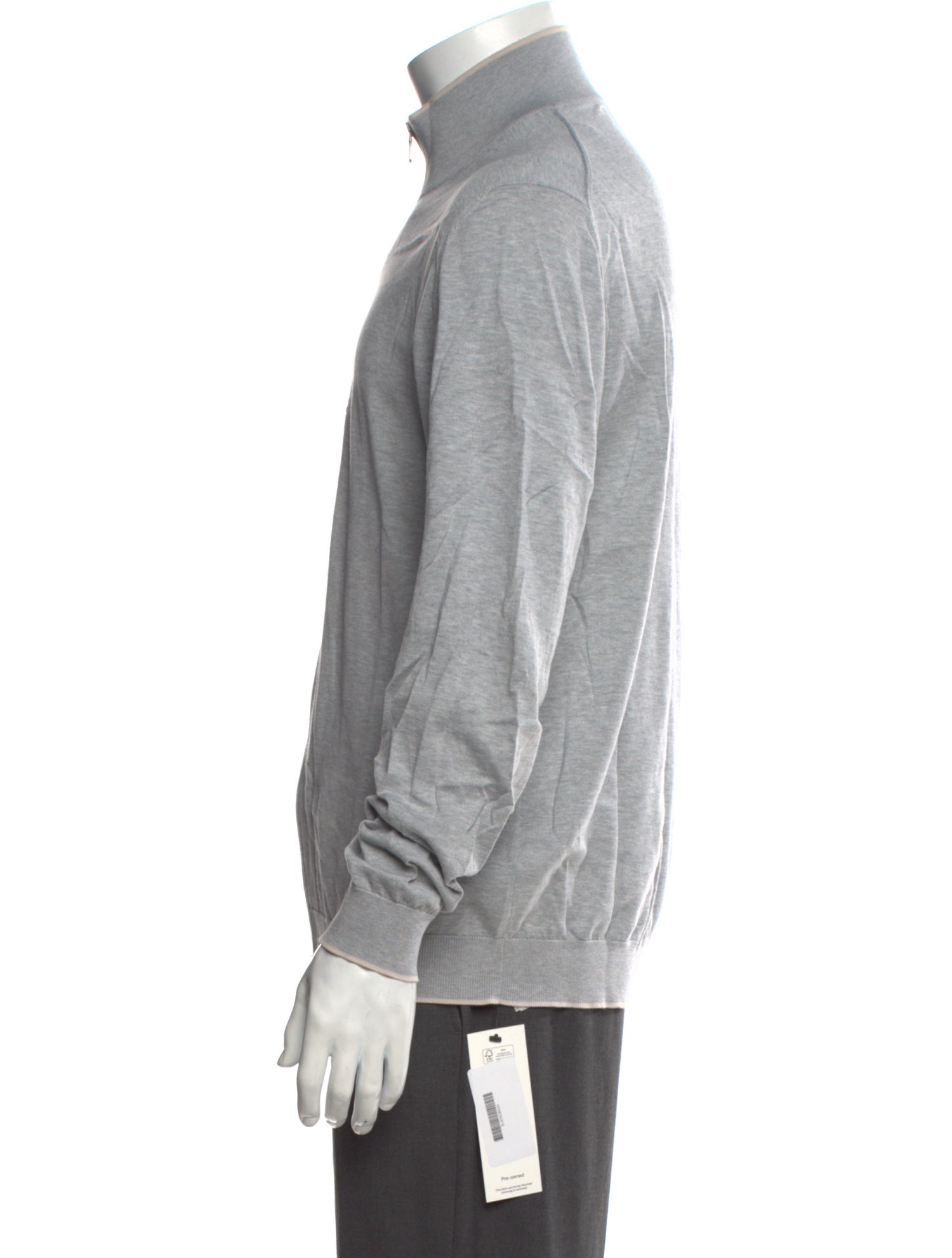 Eleventy Mock Neck Long Sleeve Cardigan