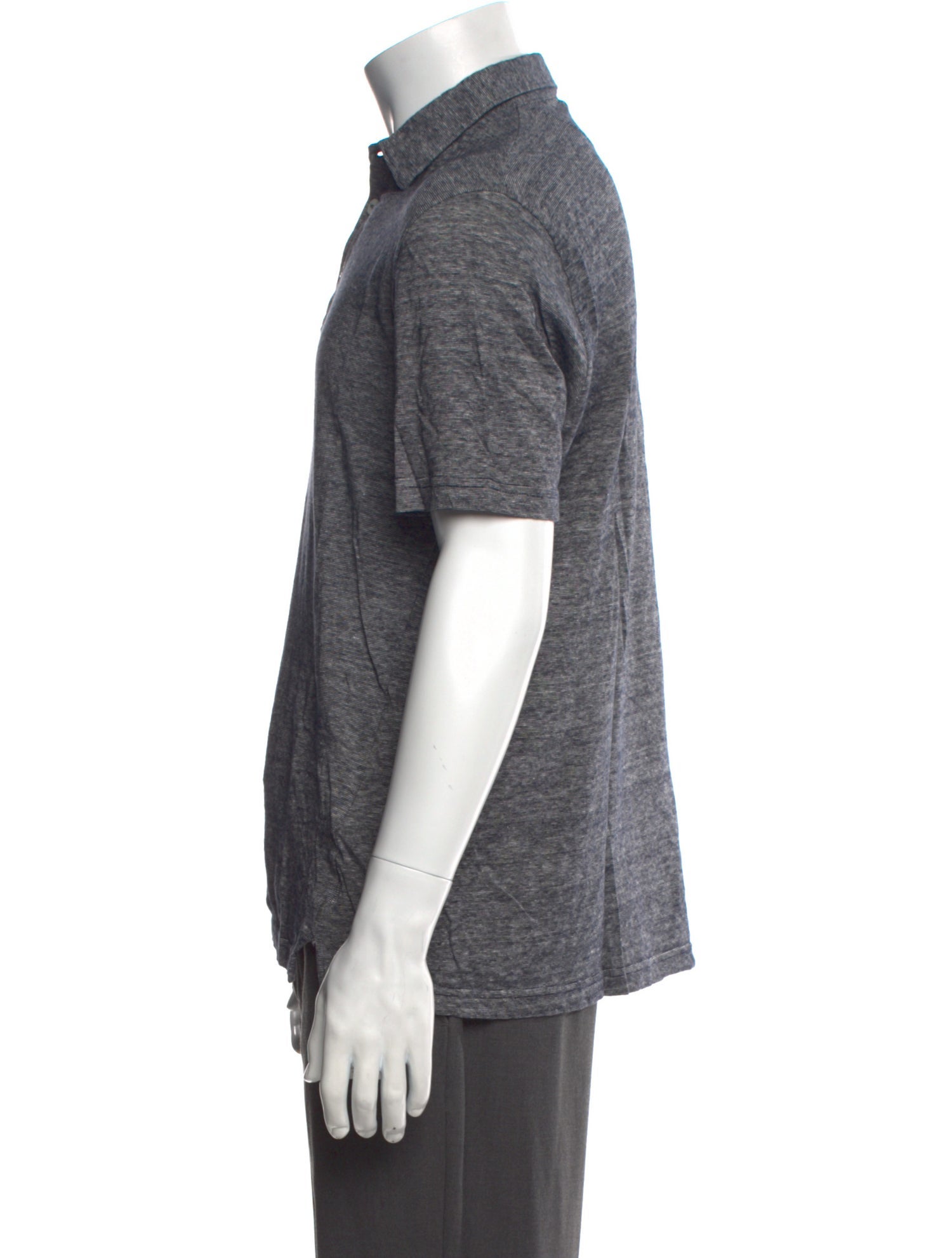 Eleventy Linen Collar Polo Shirt