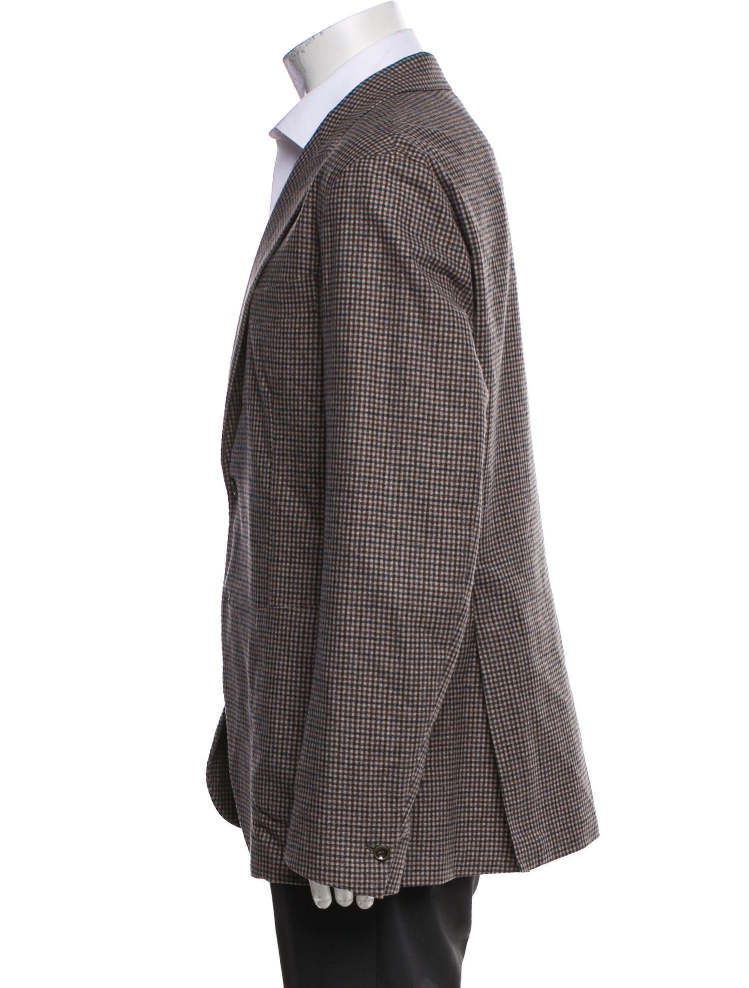 Eleventy Wool Houndstooth Print Blazer