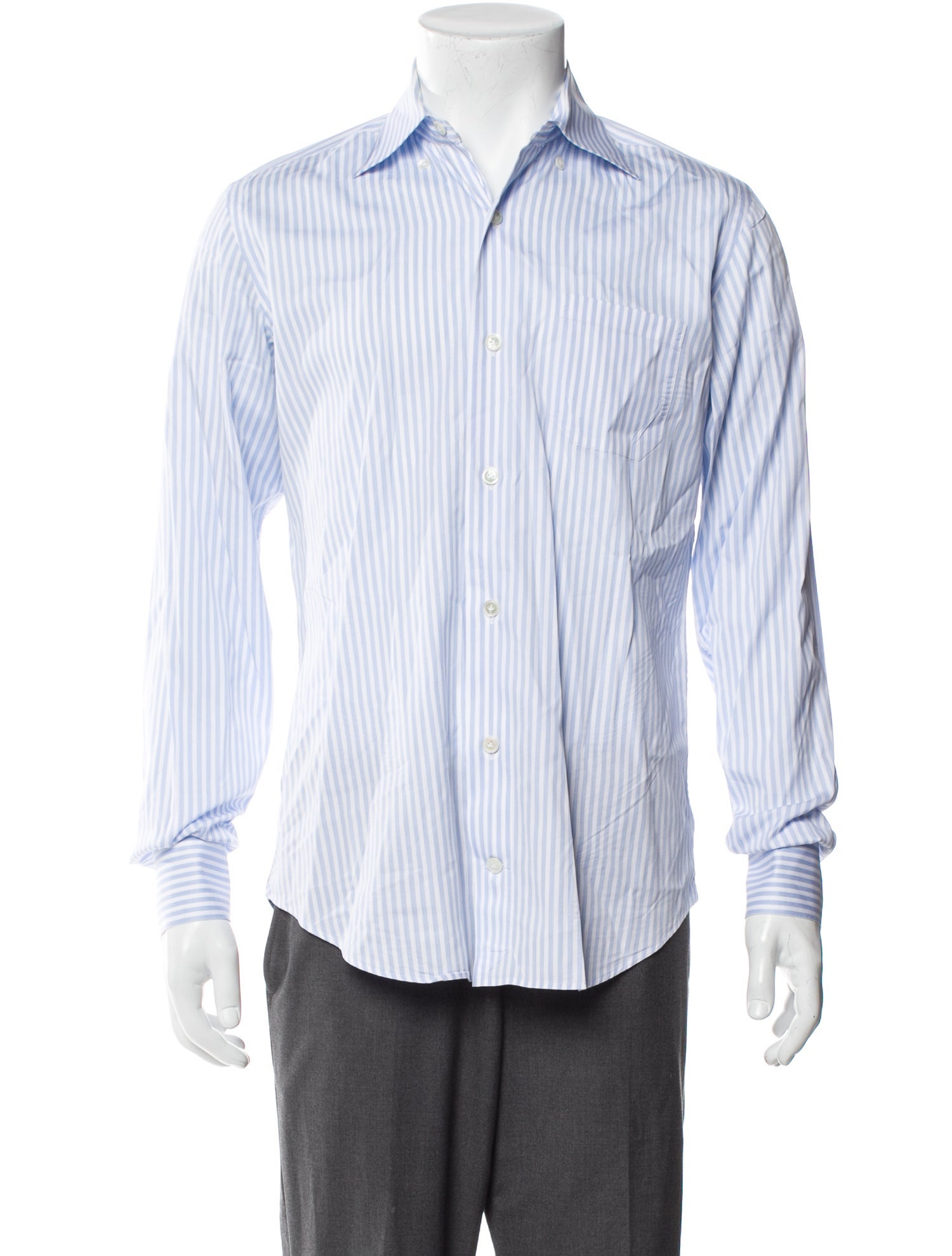 Eleventy Striped Long Sleeve Dress Shirt