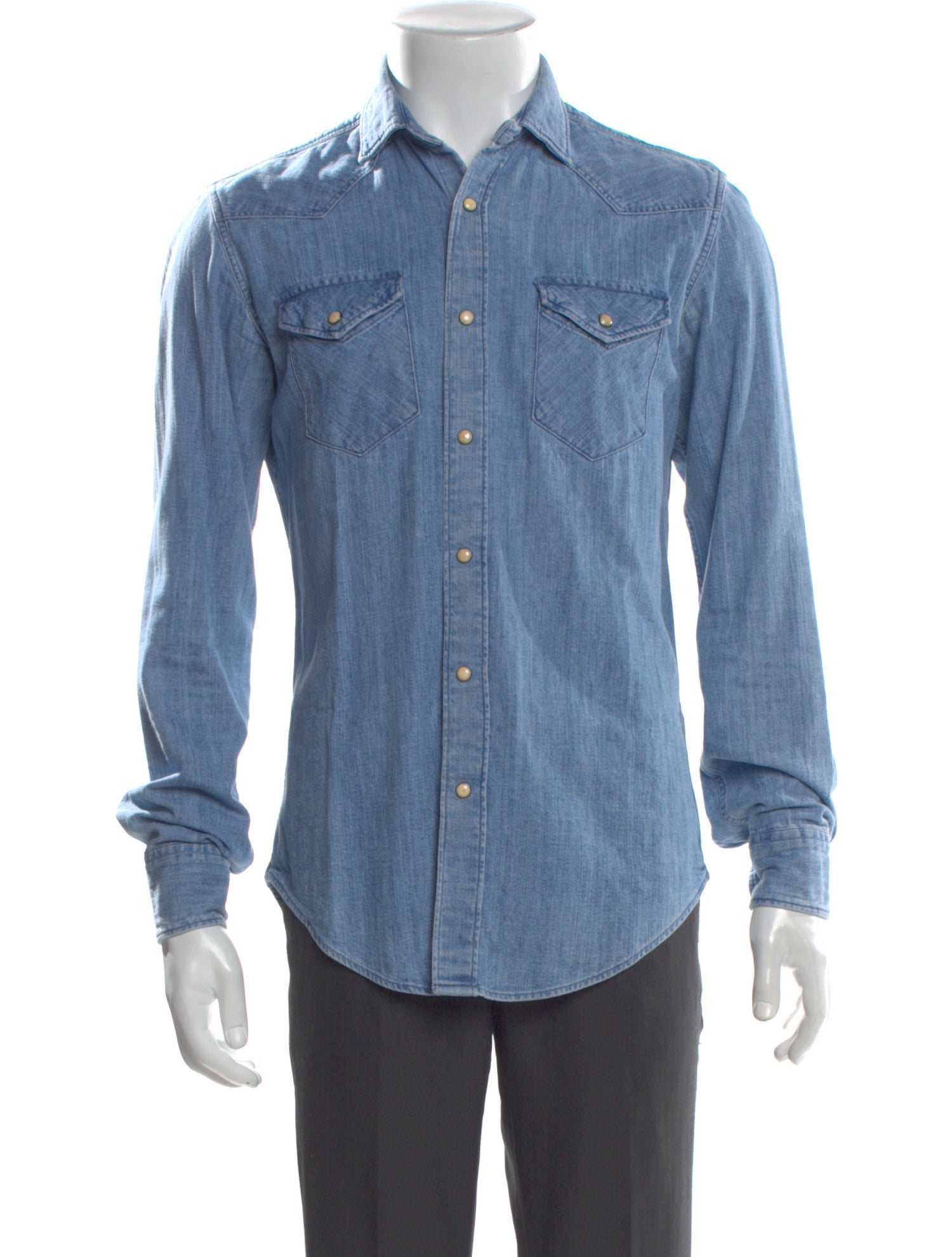 Eleventy Long Sleeve Denim Shirt