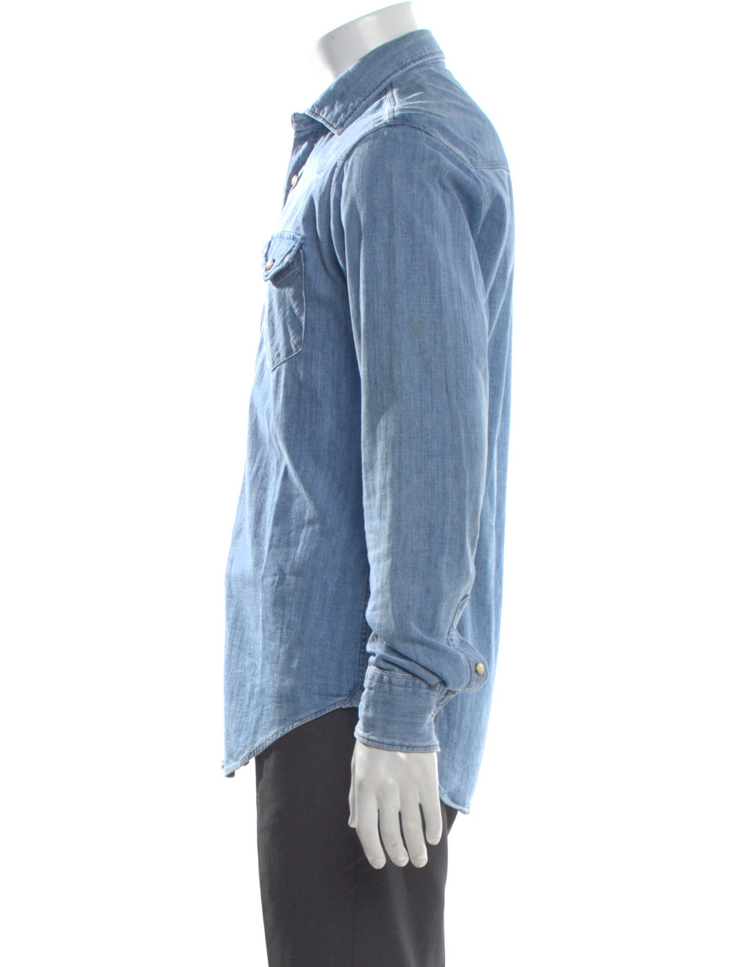 Eleventy Long Sleeve Denim Shirt