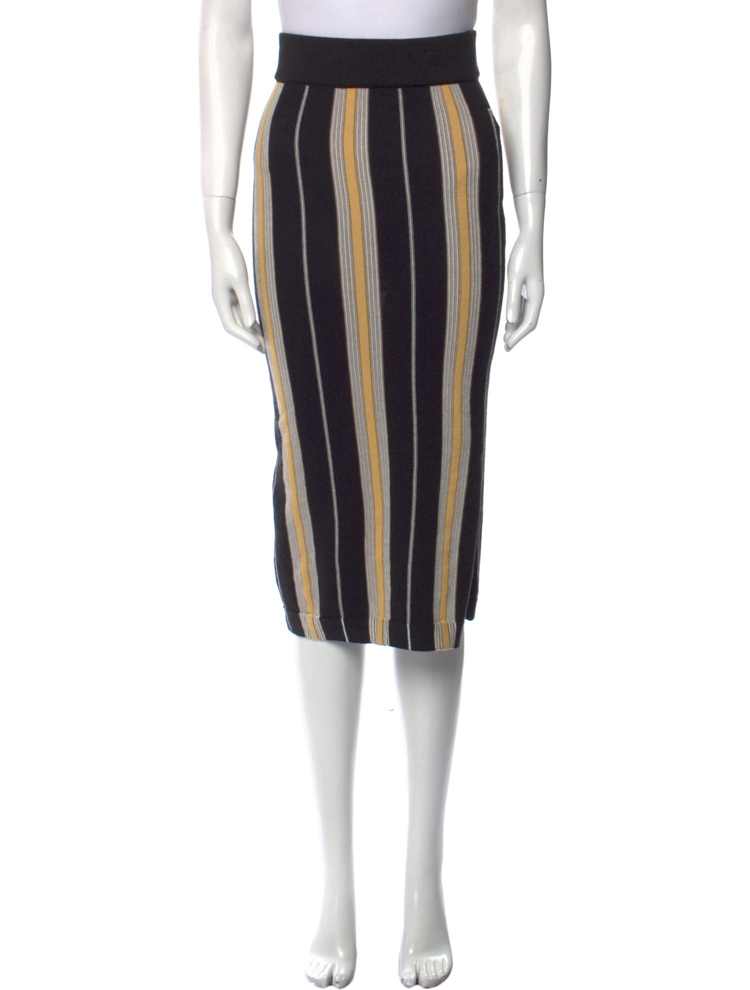 Elevin Six Striped Midi Length Skirt