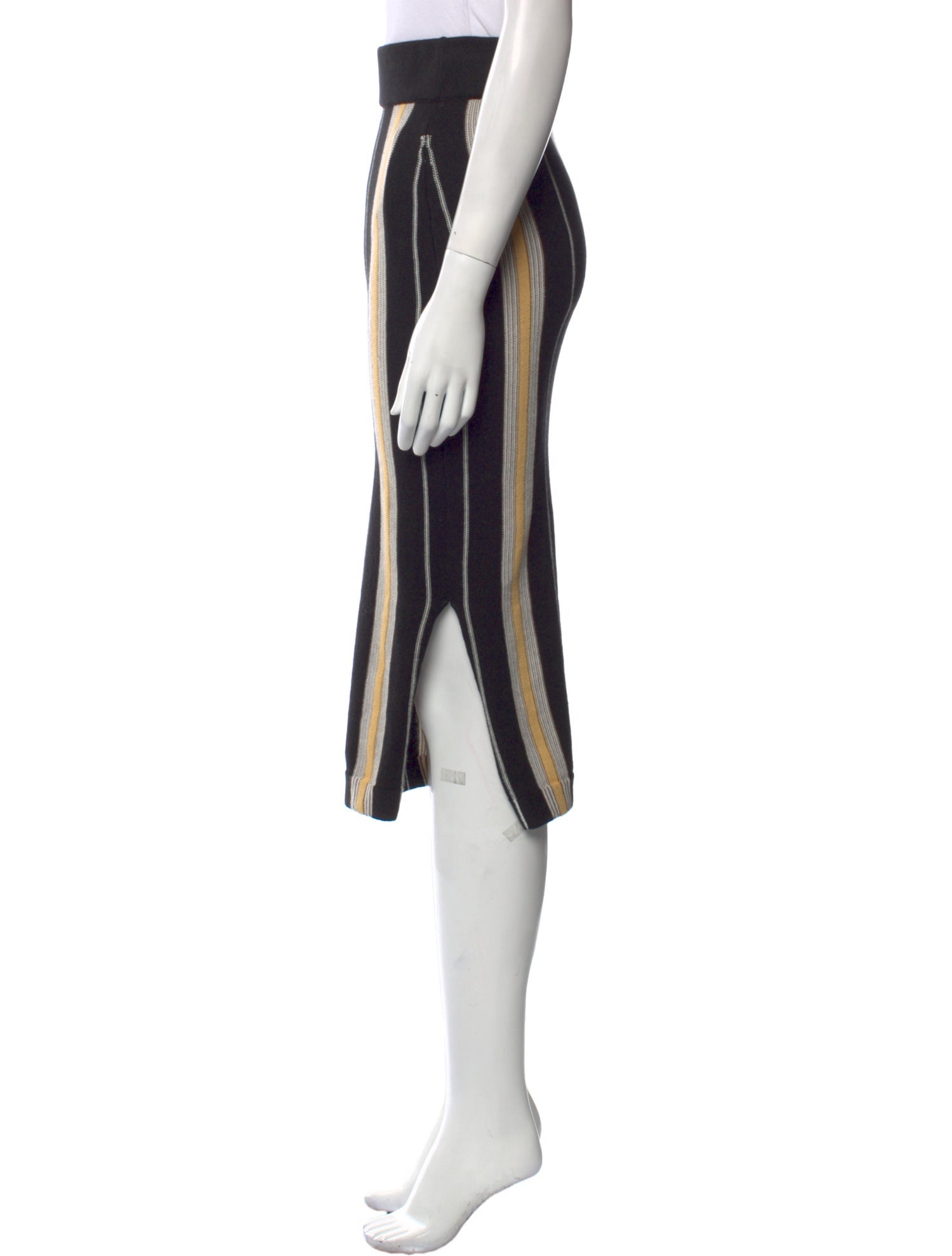 Elevin Six Striped Midi Length Skirt