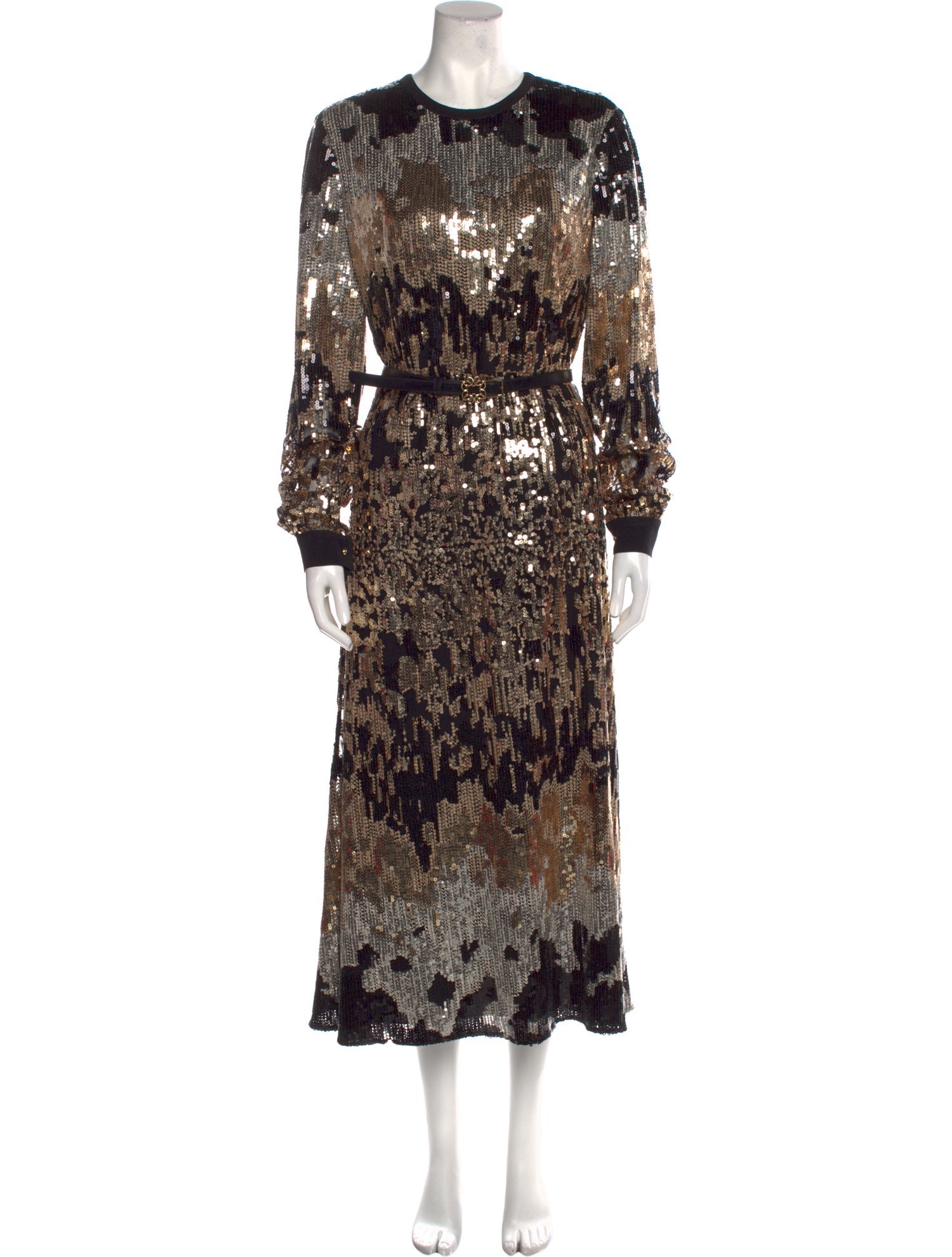 Elise Printed L S Dress Siyah Black