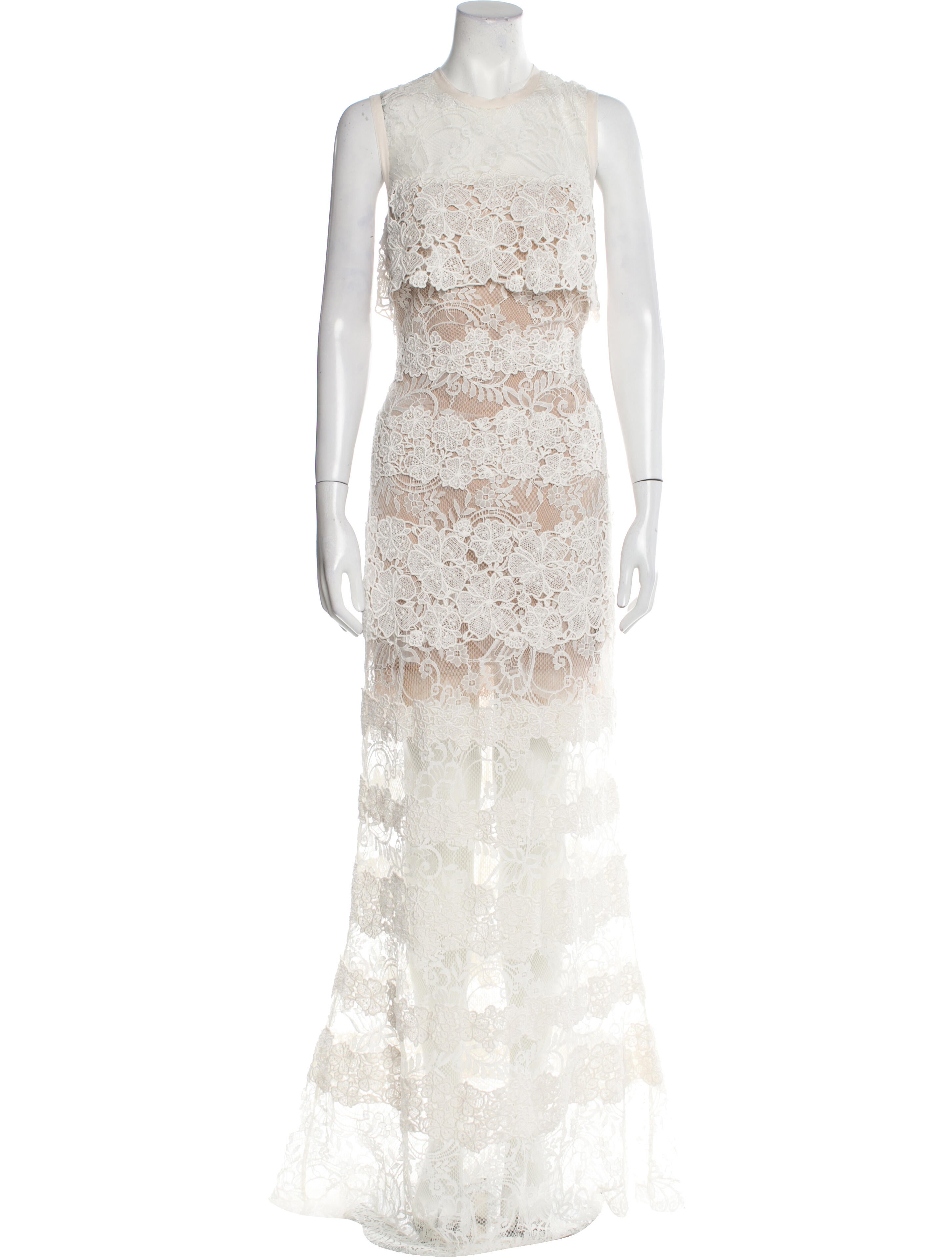 Elie Saab Lace Pattern Long Dress