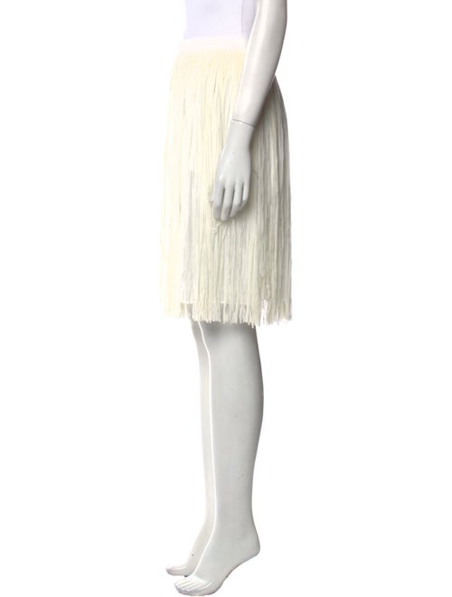 Elie Saab Fringe Trim Accent Knee-Length Skirt