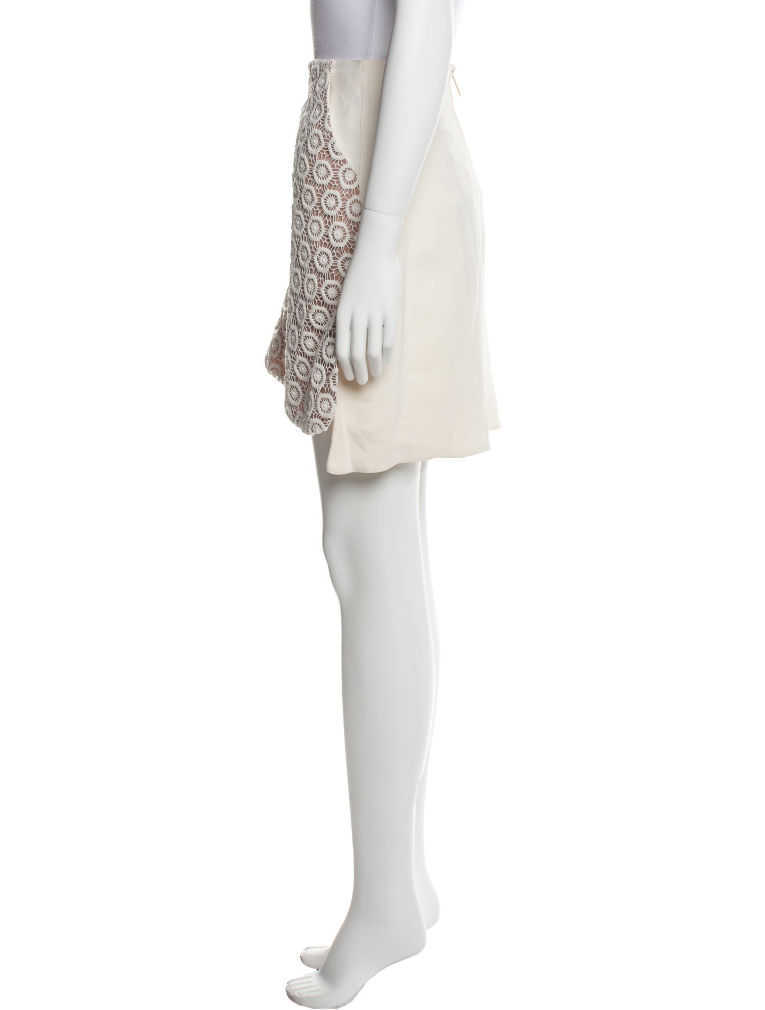 Elie Saab Lace Pattern Knee-Length Skirt