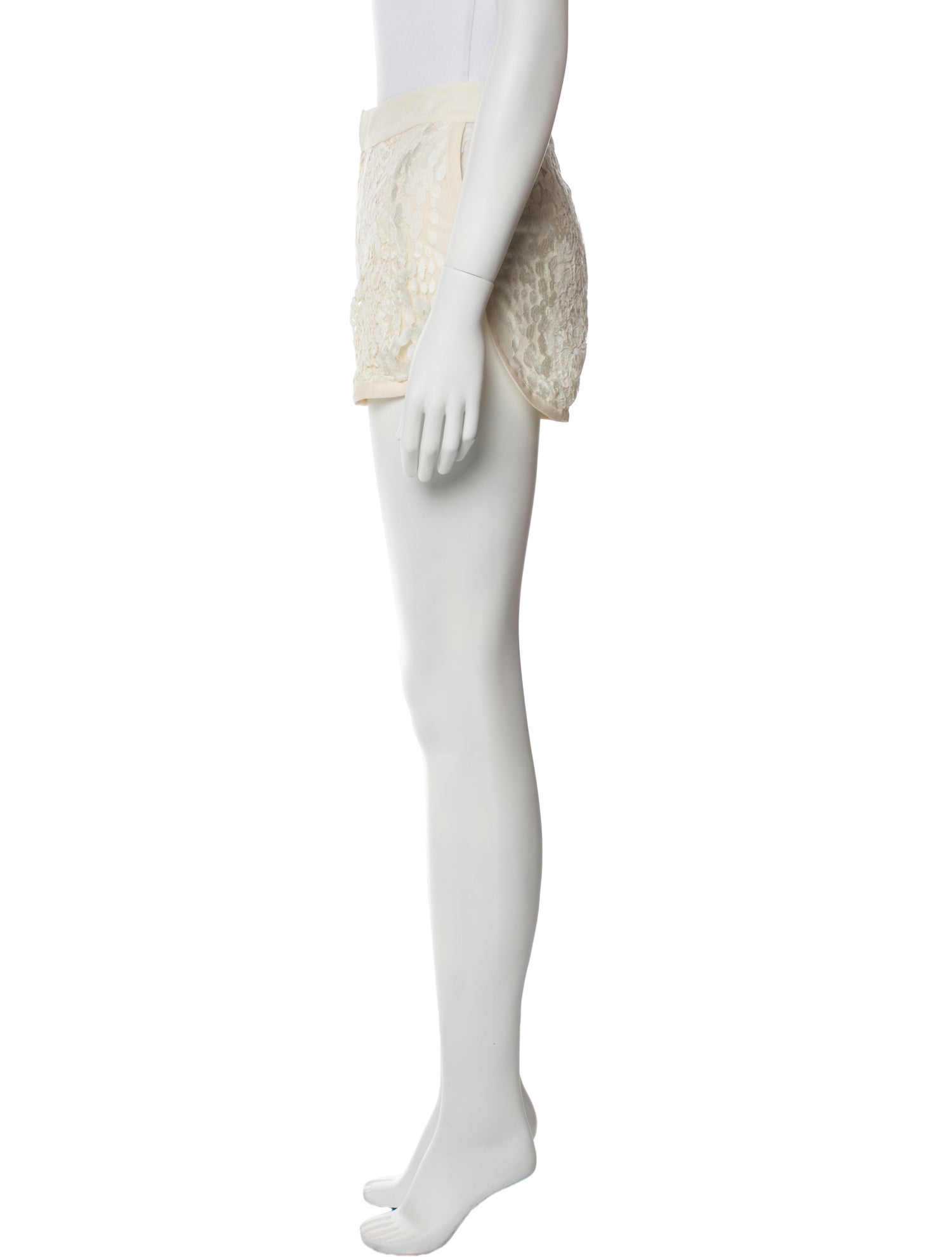 Elie Saab Lace Pattern Mini Shorts