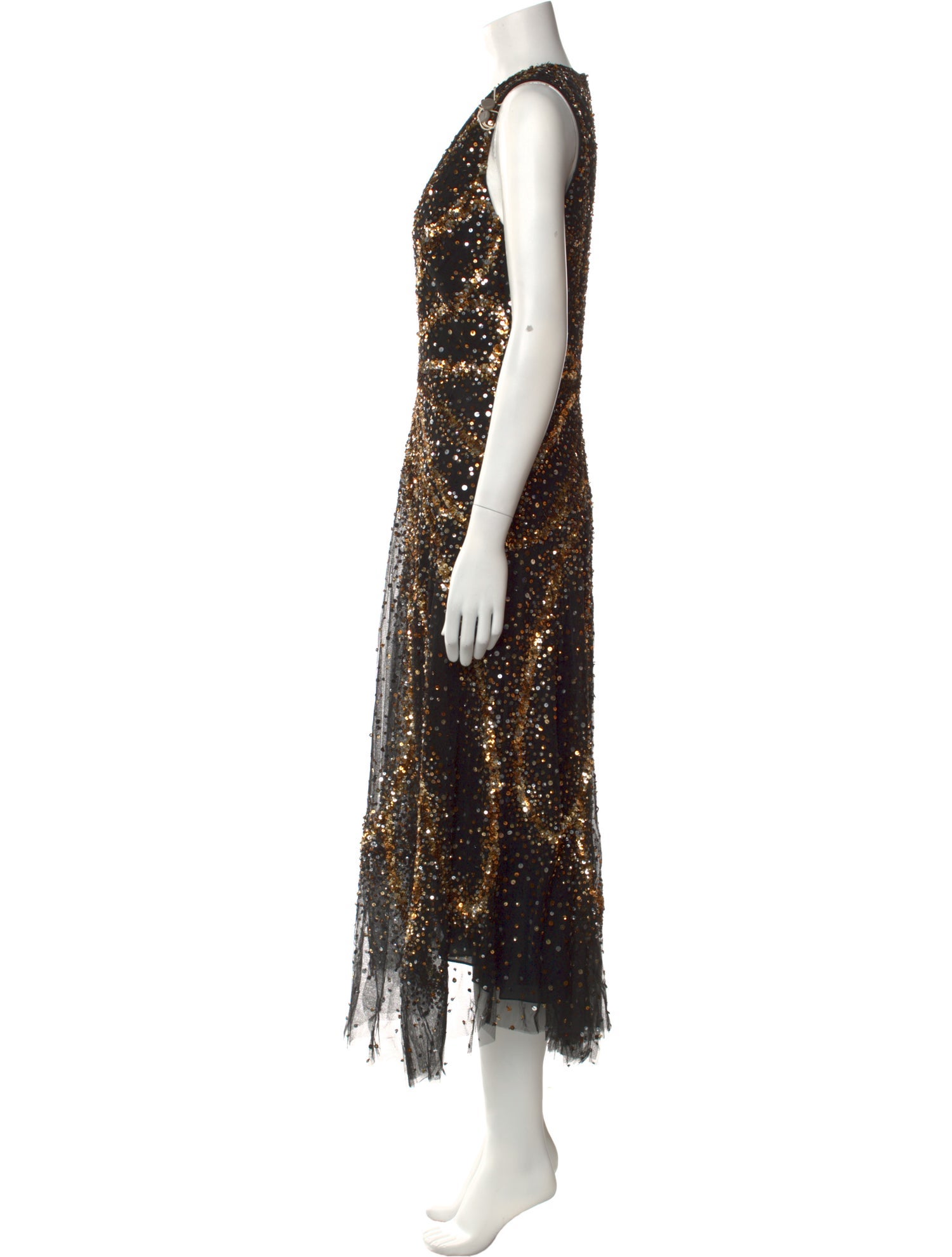 Elie Saab V-Neck Long Dress