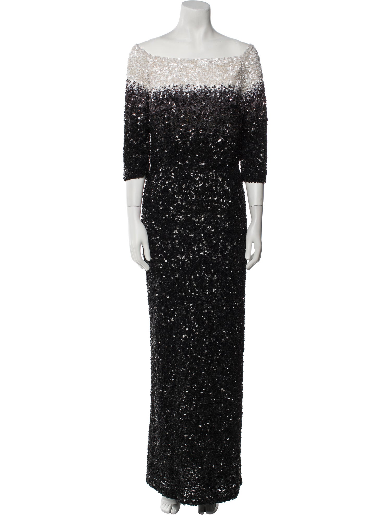 Elie Saab Bateau Neckline Long Dress