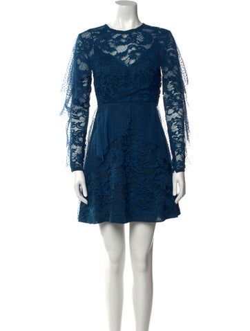 Elie Saab Dresses Lace Pattern Mini Dress XS