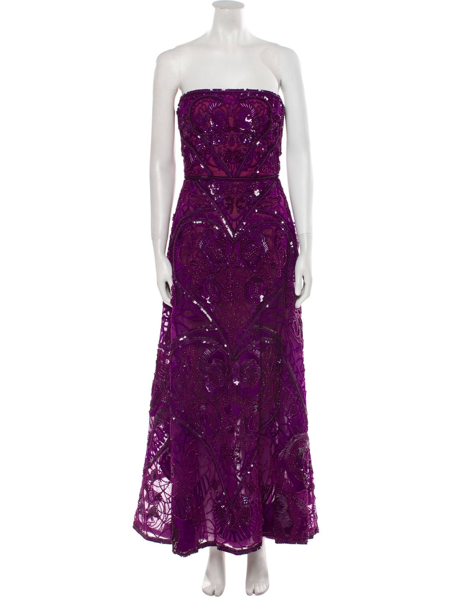 Elie Saab Lace Pattern Long Dress