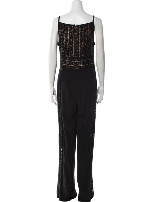 Elie Saab Patterned Square Neckline Jumpsuit