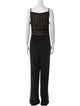 Elie Saab Patterned Square Neckline Jumpsuit