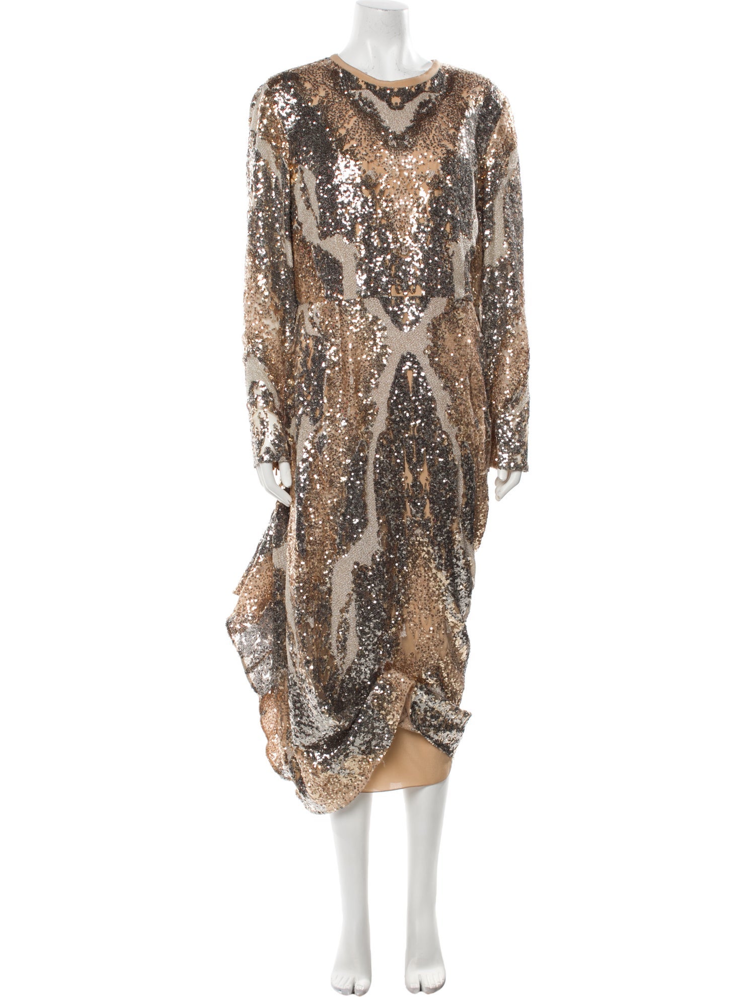 Elie Saab Cowl Neck Long Dress