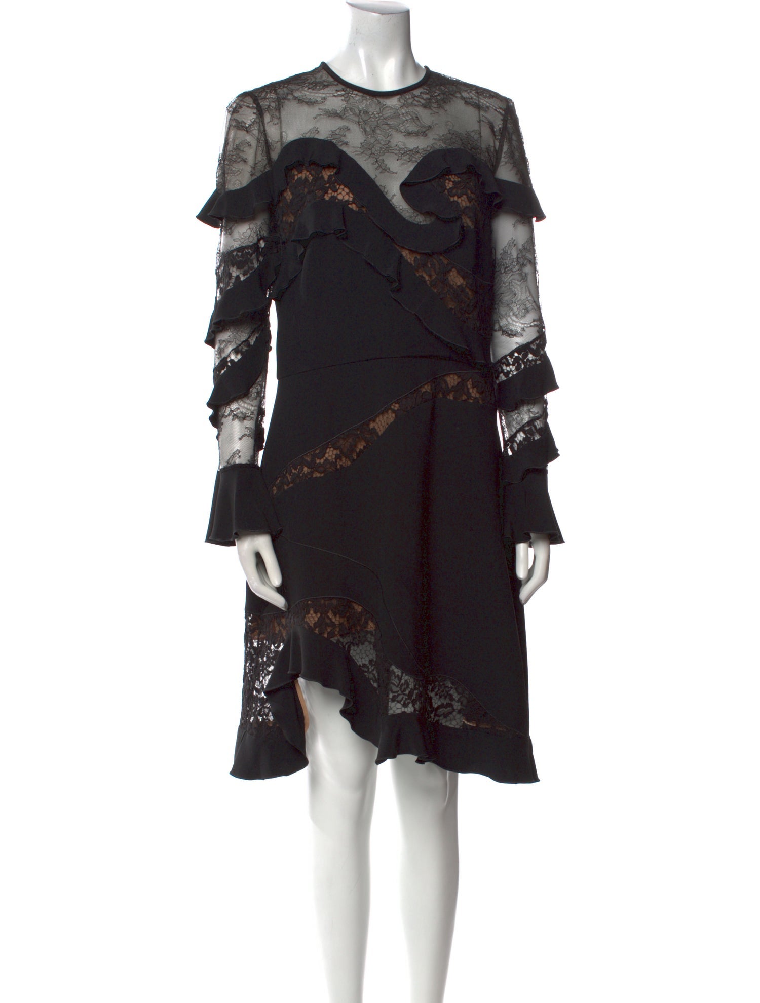 Elie Saab Lace Pattern Knee-Length Dress